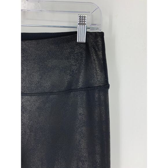 Zella Women's Size M High Waist Activewear Coated Leggings Pull-On Black *FLAW - Picture 2 of 5